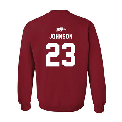Arkansas - NCAA Softball : Reagan Johnson - Crewneck Sweatshirt Replica Shersey