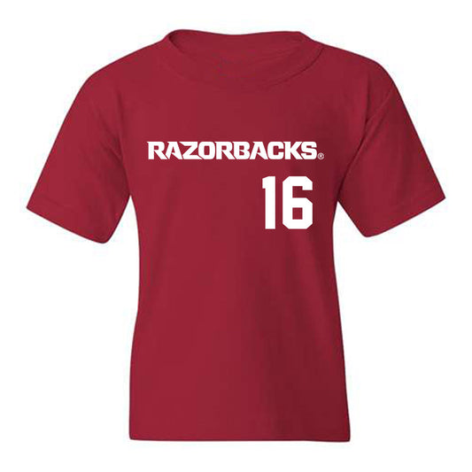 Arkansas - NCAA Softball : Carlee Ratcliff - Youth T-Shirt Replica Shersey