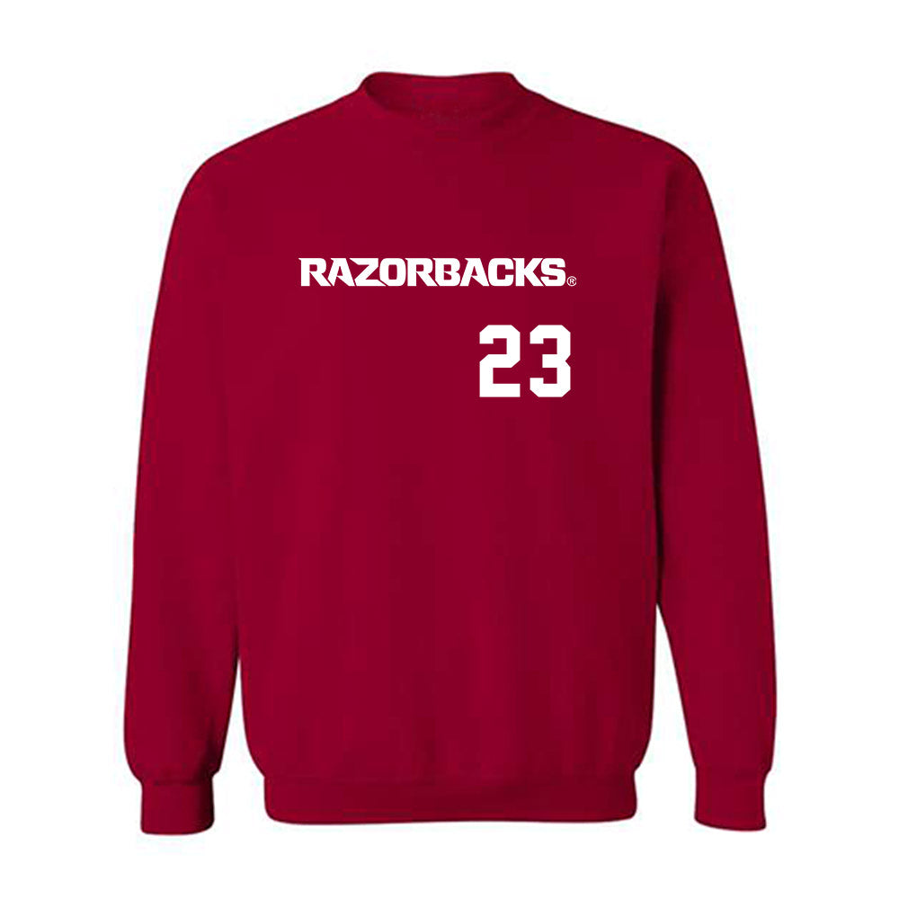 Arkansas - NCAA Softball : Reagan Johnson - Crewneck Sweatshirt Replica Shersey