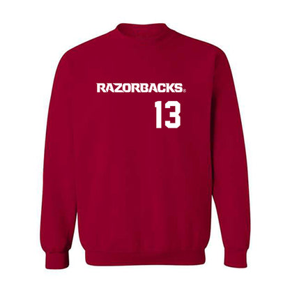 Arkansas - NCAA Softball : Kasey Wood - Crewneck Sweatshirt Replica Shersey