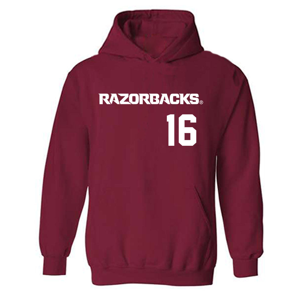 Arkansas - NCAA Softball : Carlee Ratcliff - Hooded Sweatshirt Replica Shersey