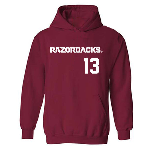 Arkansas - NCAA Softball : Kasey Wood - Hooded Sweatshirt Replica Shersey