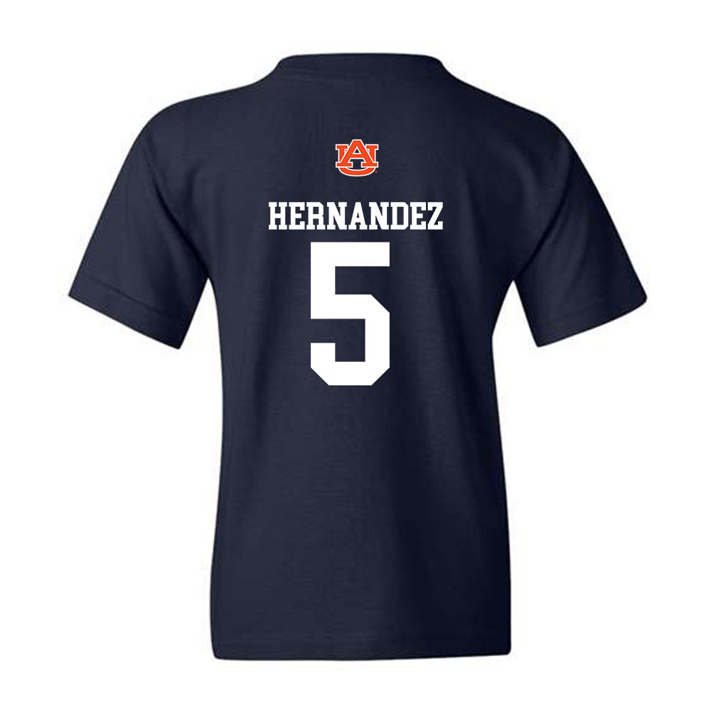 Auburn - NCAA Baseball : Javon Hernandez - Youth T-Shirt Replica Shersey