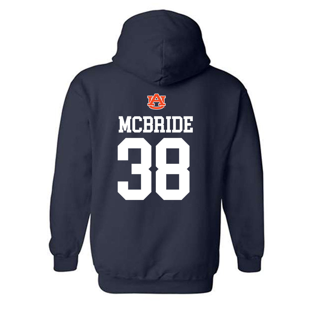 Auburn - NCAA Baseball : Conner McBride - Hooded Sweatshirt Replica Shersey