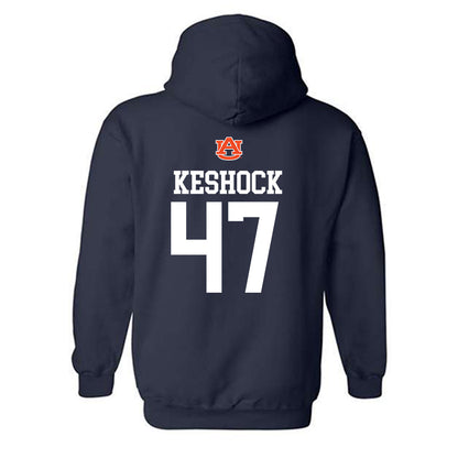 Auburn - NCAA Baseball : Cameron Keshock - Hooded Sweatshirt Replica Shersey