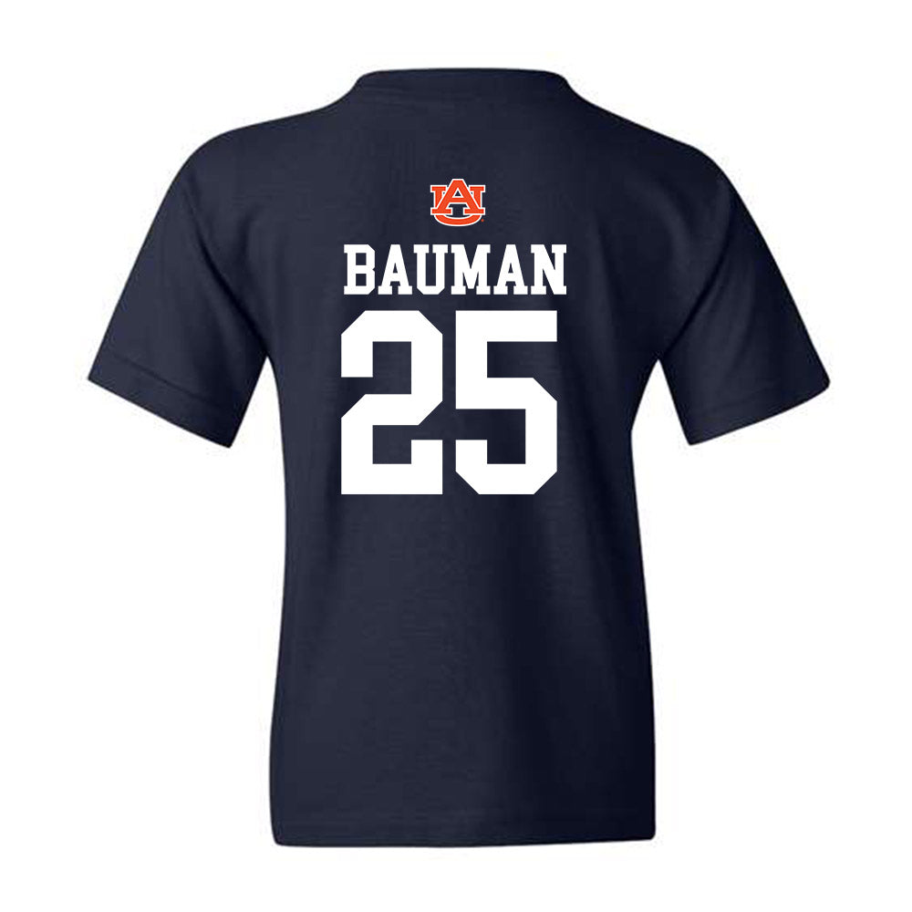 Auburn - NCAA Baseball : Tanner Bauman - Youth T-Shirt Replica Shersey