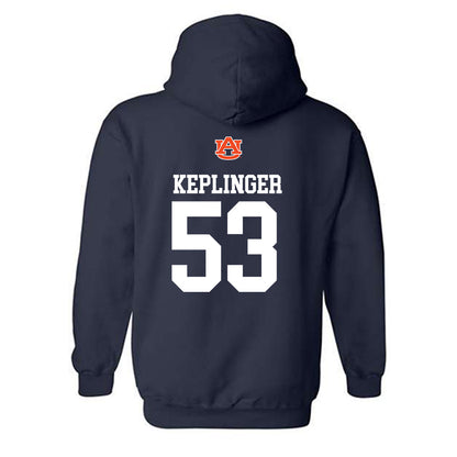 Auburn - NCAA Baseball : Konner Keplinger - Hooded Sweatshirt Replica Shersey