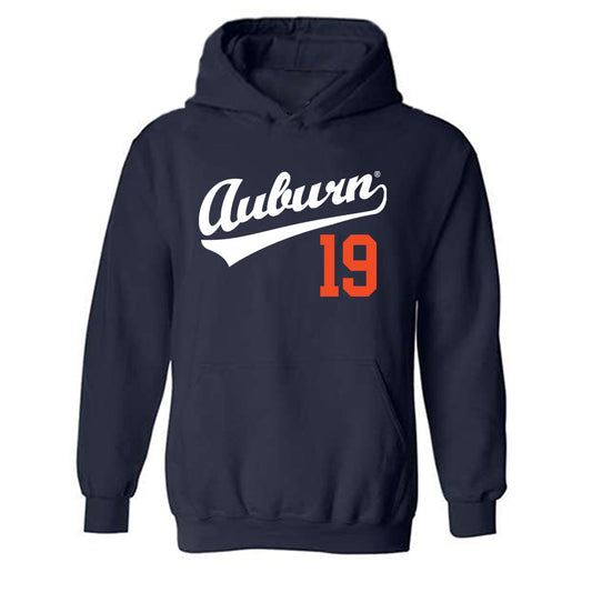 Auburn - NCAA Baseball : Christian Hall - Hooded Sweatshirt Replica Shersey