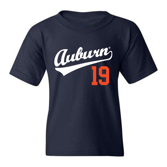 Auburn - NCAA Baseball : Christian Hall - Youth T-Shirt Replica Shersey