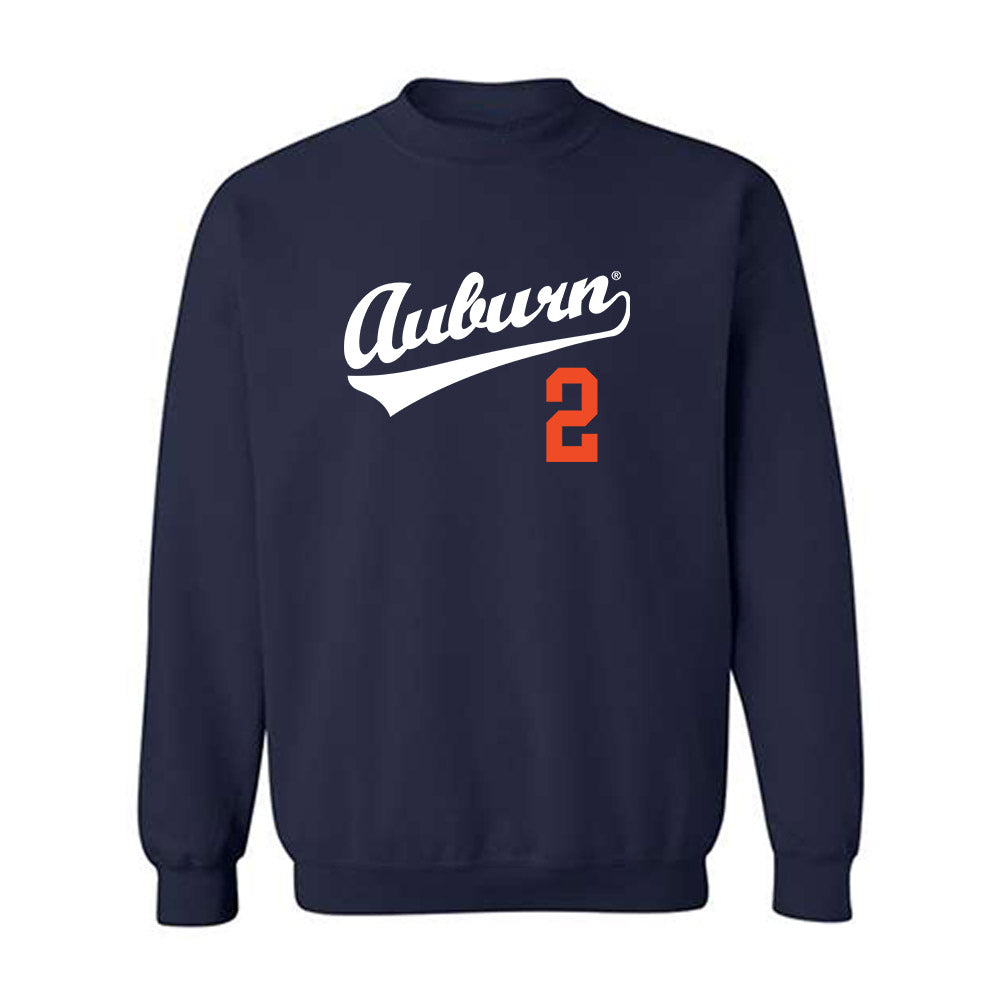 Auburn - NCAA Baseball : Cooper Weiss - Crewneck Sweatshirt Replica Shersey