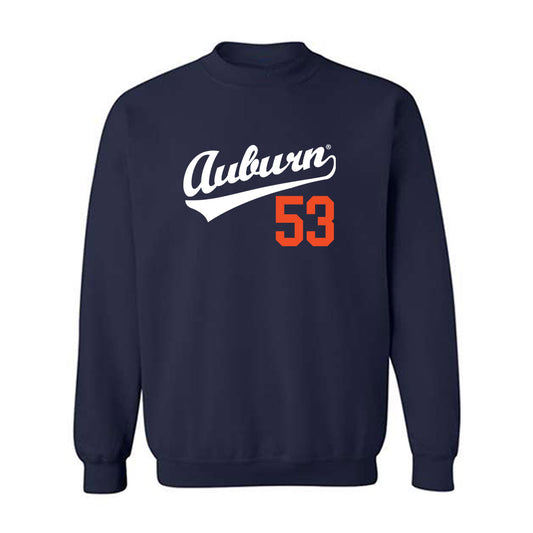 Auburn - NCAA Baseball : Konner Keplinger - Crewneck Sweatshirt Replica Shersey