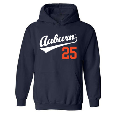 Auburn - NCAA Baseball : Tanner Bauman - Hooded Sweatshirt Replica Shersey