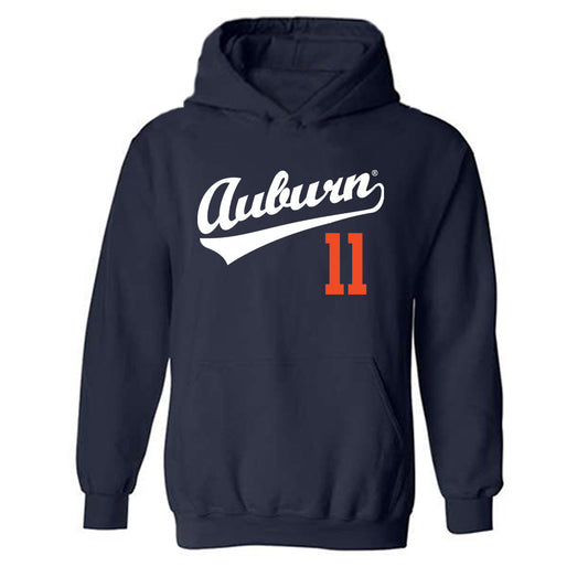 Auburn - NCAA Baseball : Gavin Miller - Hooded Sweatshirt Replica Shersey