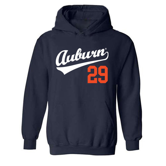 Auburn - NCAA Baseball : Christian Herberholz - Hooded Sweatshirt Replica Shersey