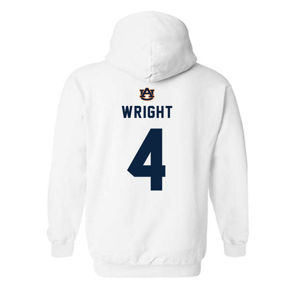 Auburn - NCAA Baseball : Carter Wright - Hooded Sweatshirt Replica Shersey