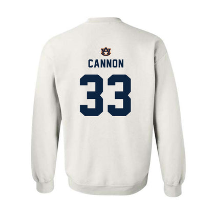 Auburn - NCAA Baseball : Will Cannon - Crewneck Sweatshirt Replica Shersey