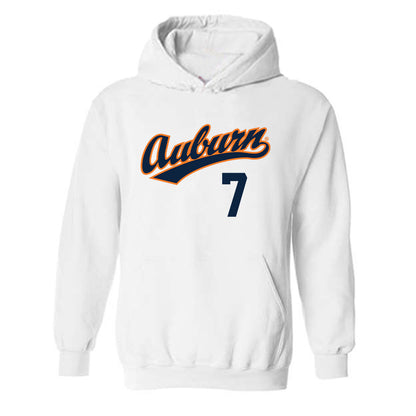 Auburn - NCAA Baseball : Deric Fabian - Hooded Sweatshirt Replica Shersey