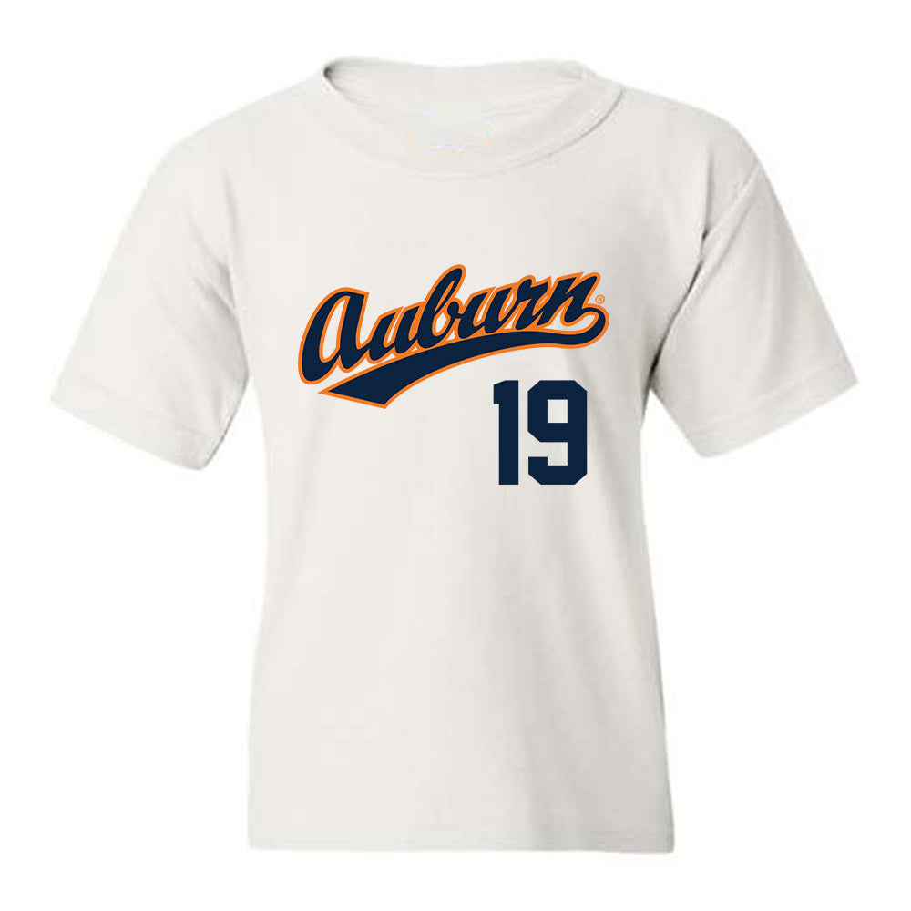 Auburn - NCAA Baseball : Christian Hall - Youth T-Shirt Replica Shersey