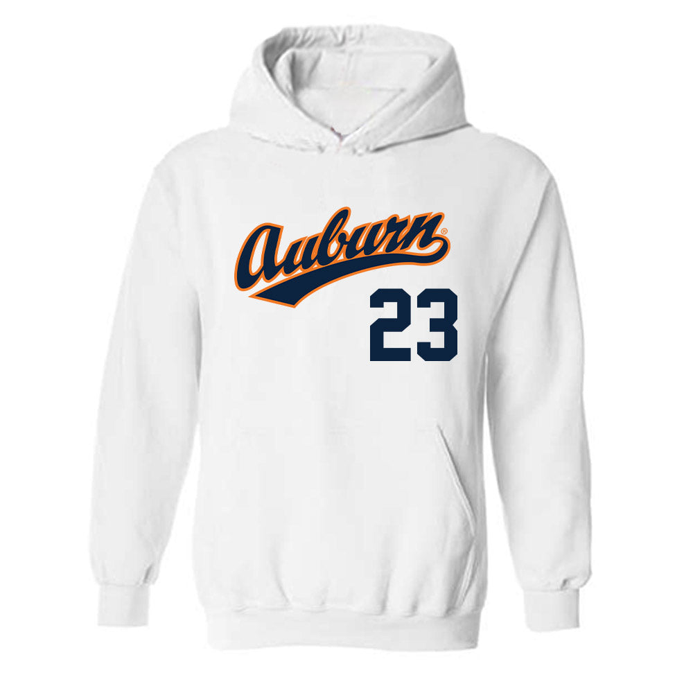 Auburn - NCAA Baseball : Parker Carlson - Hooded Sweatshirt Replica Shersey