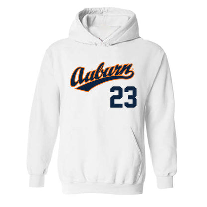 Auburn - NCAA Baseball : Parker Carlson - Hooded Sweatshirt Replica Shersey