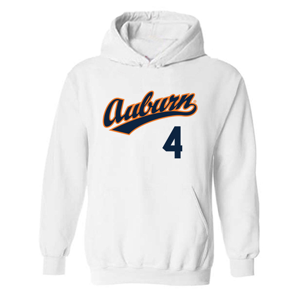 Auburn - NCAA Baseball : Carter Wright - Hooded Sweatshirt Replica Shersey