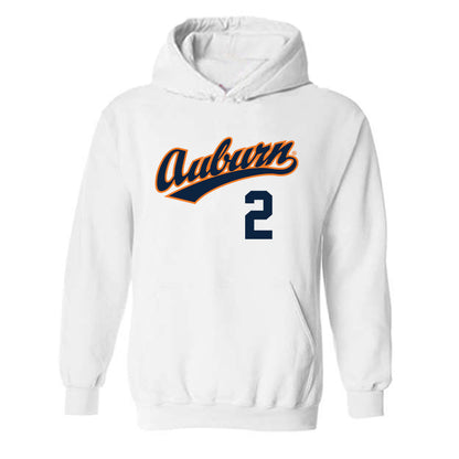 Auburn - NCAA Baseball : Cooper Weiss - Hooded Sweatshirt Replica Shersey