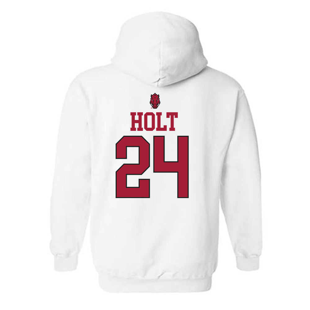 Arkansas - NCAA Baseball : Peyton Holt - Hooded Sweatshirt Classic Shersey