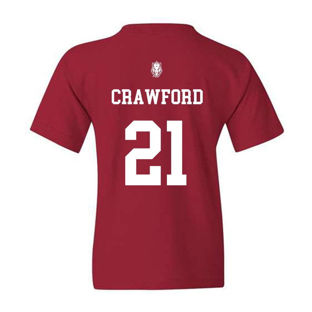 Arkansas - NCAA Football : Emmanuel Crawford - Youth T-Shirt