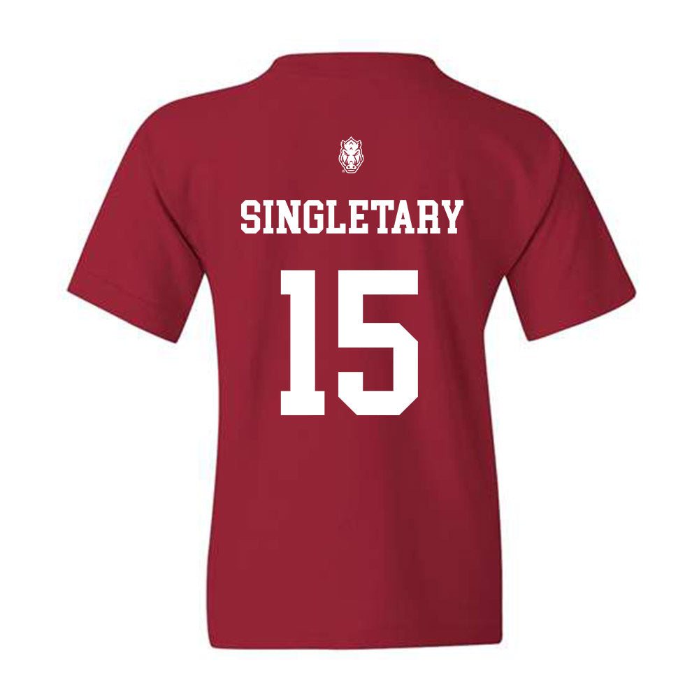 Arkansas - NCAA Football : Jaheim Singletary - Youth T-Shirt