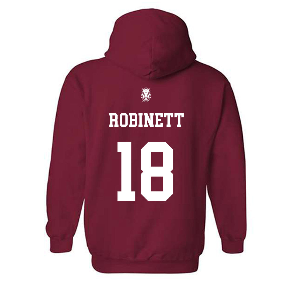 Arkansas - NCAA Baseball : Reese Robinett - Hooded Sweatshirt Classic Shersey