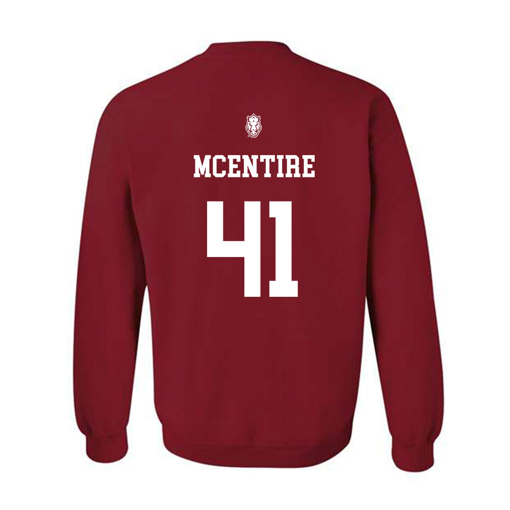 Arkansas - NCAA Baseball : Will McEntire - Crewneck Sweatshirt Classic Shersey