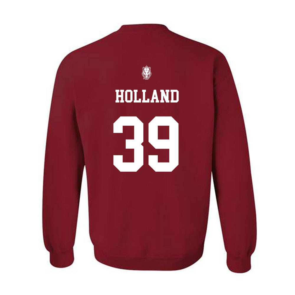 Arkansas - NCAA Baseball : Tucker Holland - Crewneck Sweatshirt Classic Shersey