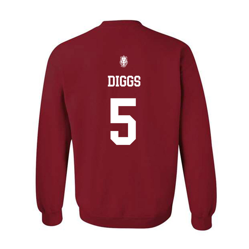 Arkansas - NCAA Baseball : Kendall Diggs - Crewneck Sweatshirt Classic Shersey