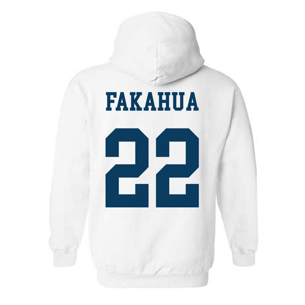 BYU - NCAA Football : Mason Fakahua Home Shersey Hooded Sweatshirt