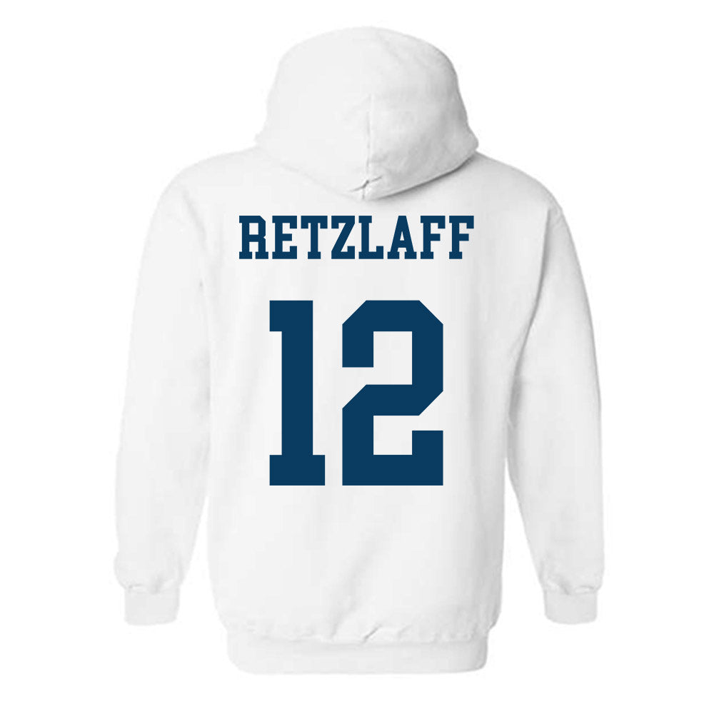 BYU - NCAA Football : Jake Retzlaff Home Shersey Hooded Sweatshirt