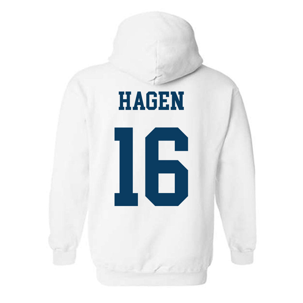 BYU - NCAA Football : Cole Hagen Home Shersey Hooded Sweatshirt