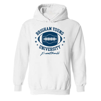 BYU - NCAA Football : Kade Moore Home Shersey Hooded Sweatshirt