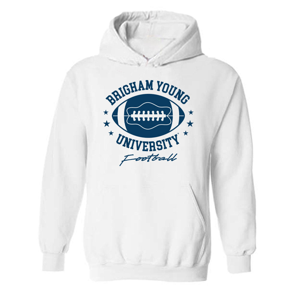 BYU - NCAA Football : Tyler Little Home Shersey Hooded Sweatshirt