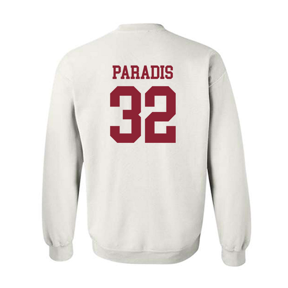 UMass - NCAA Football : Jackson Paradis - Uniform White Shersey Sweatshirt