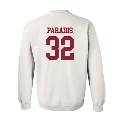 UMass - NCAA Football : Jackson Paradis - Uniform White Shersey Sweatshirt