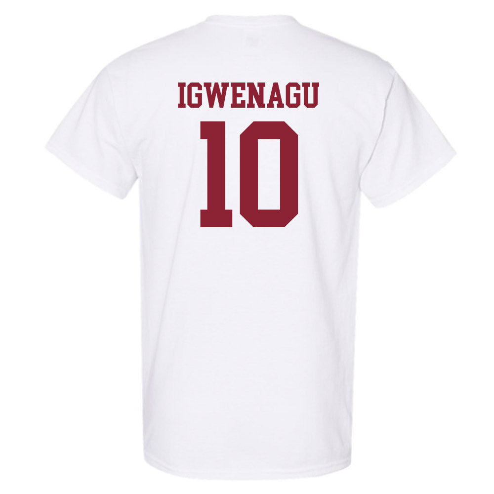 UMass - NCAA Football : Zukudo Igwenagu - Uniform White Shersey Short Sleeve T-Shirt