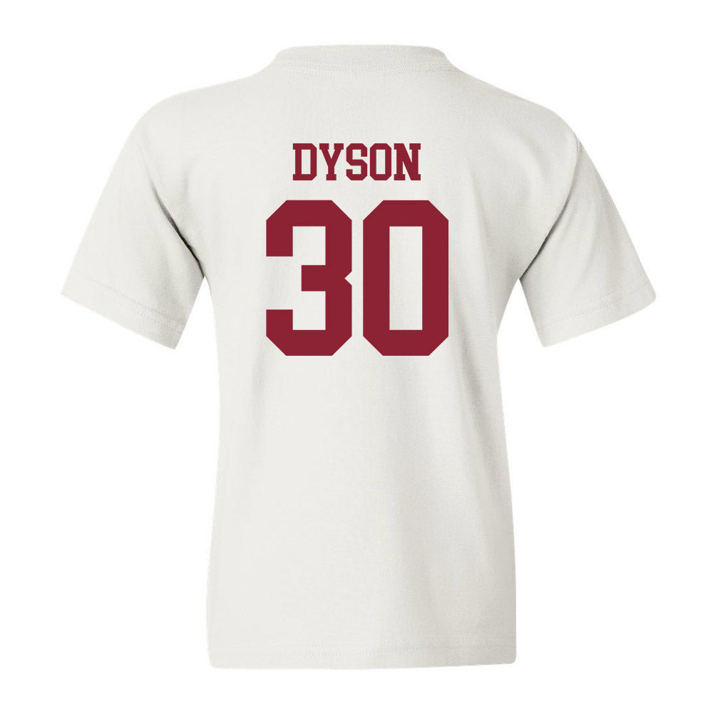 UMass - NCAA Football : Donovan Dyson - Uniform White Shersey Youth T-Shirt