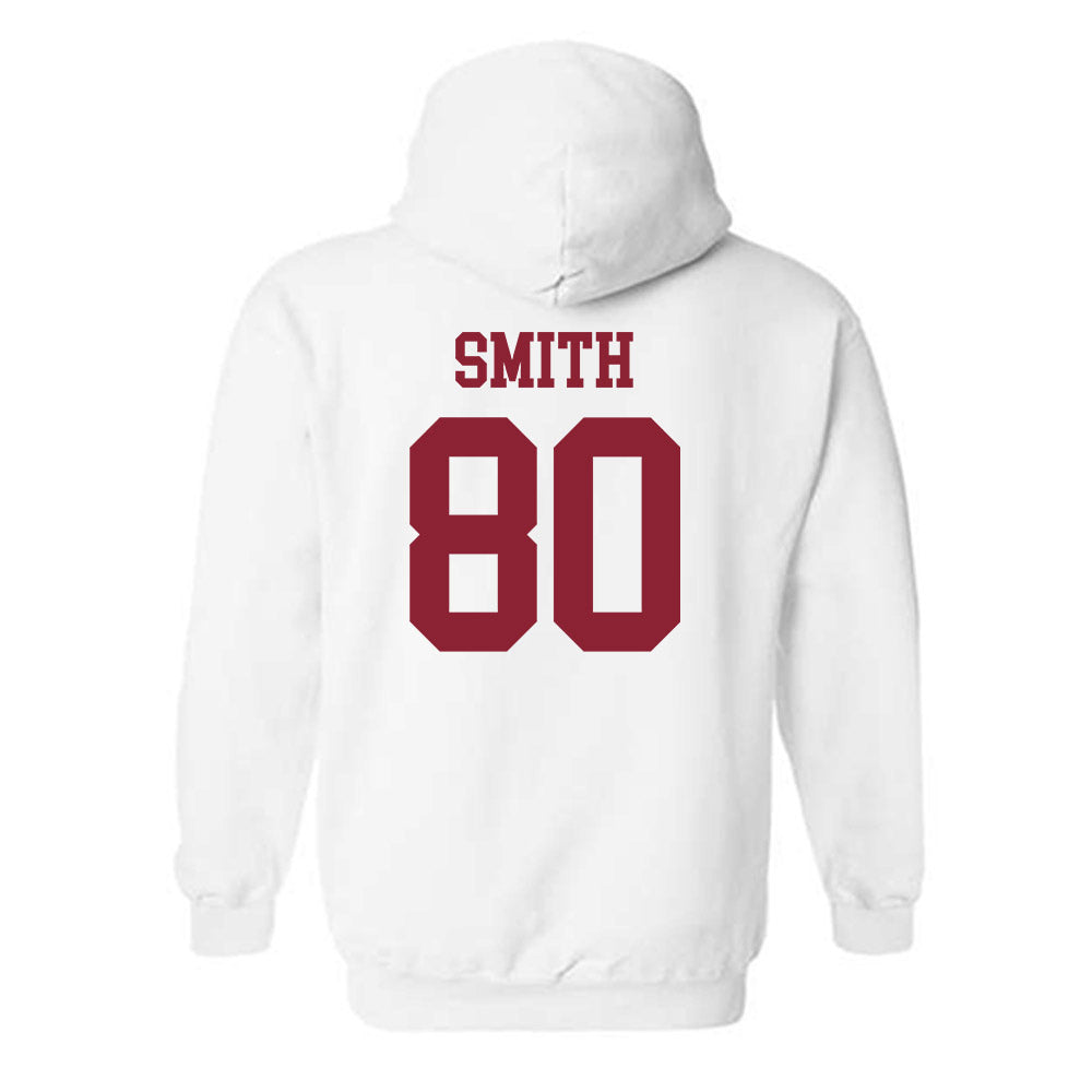 UMass - NCAA Football : Matt Smith - Uniform White Shersey Hooded Sweatshirt