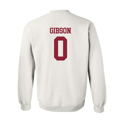 UMass - NCAA Football : Jacquon Gibson - Uniform White Shersey Sweatshirt