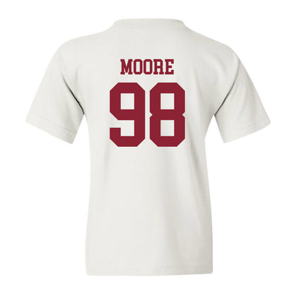 UMass - NCAA Football : Riley Moore - Uniform White Shersey Youth T-Shirt