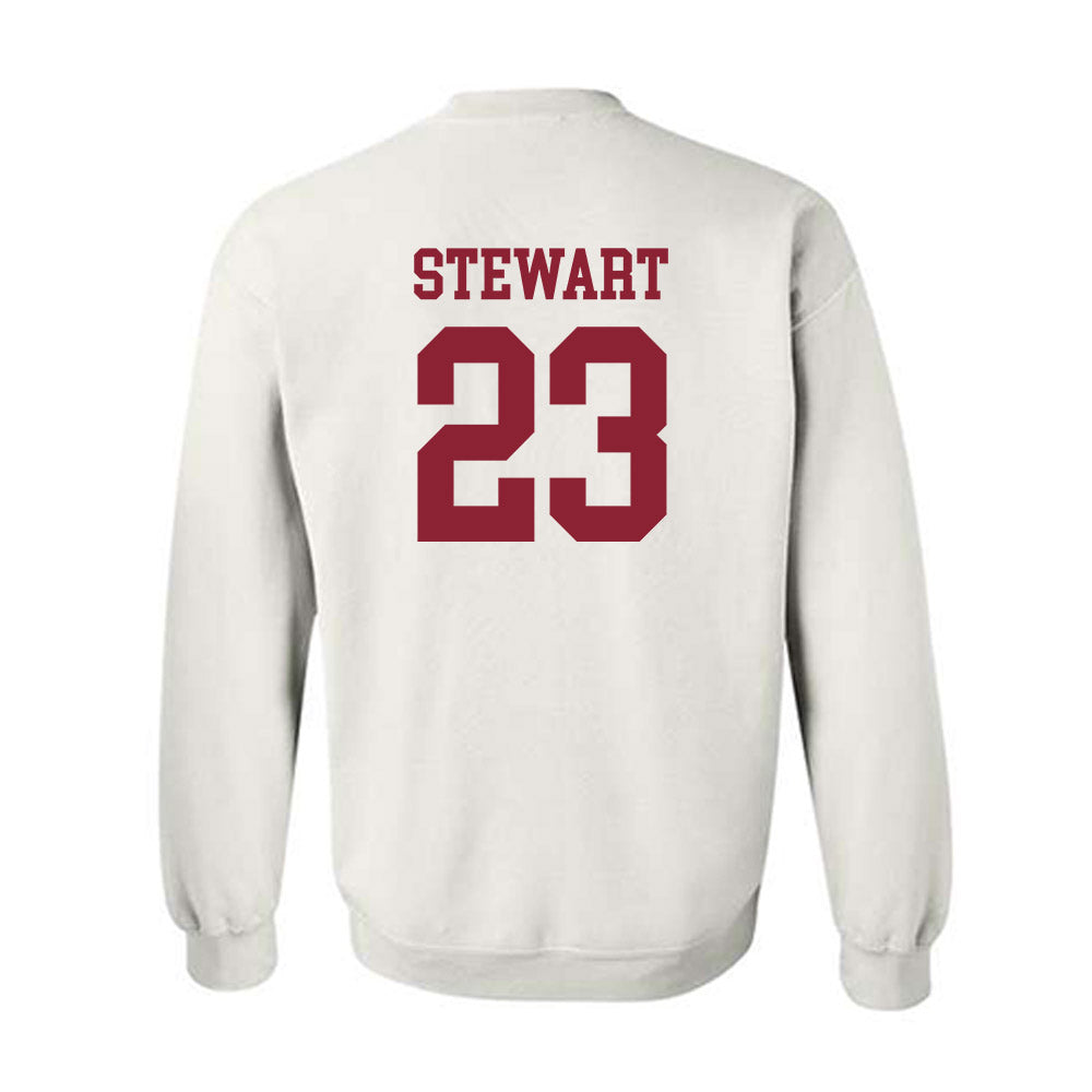 UMass - NCAA Football : Jalen Stewart - Uniform White Shersey Sweatshirt