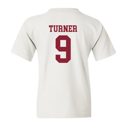 UMass - NCAA Football : Myles Turner - Uniform White Shersey Youth T-Shirt