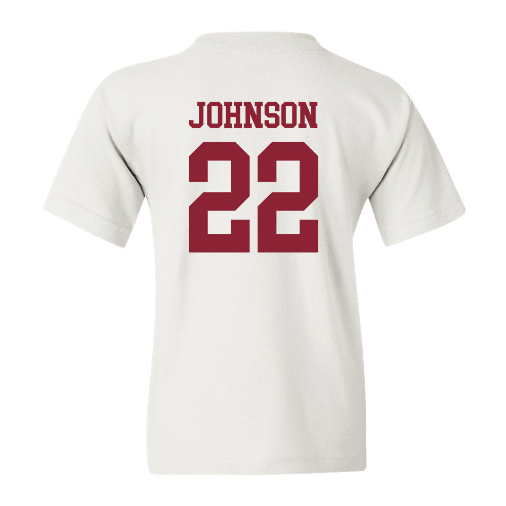 UMass - NCAA Football : Gerrell Johnson - Uniform White Shersey Youth T-Shirt