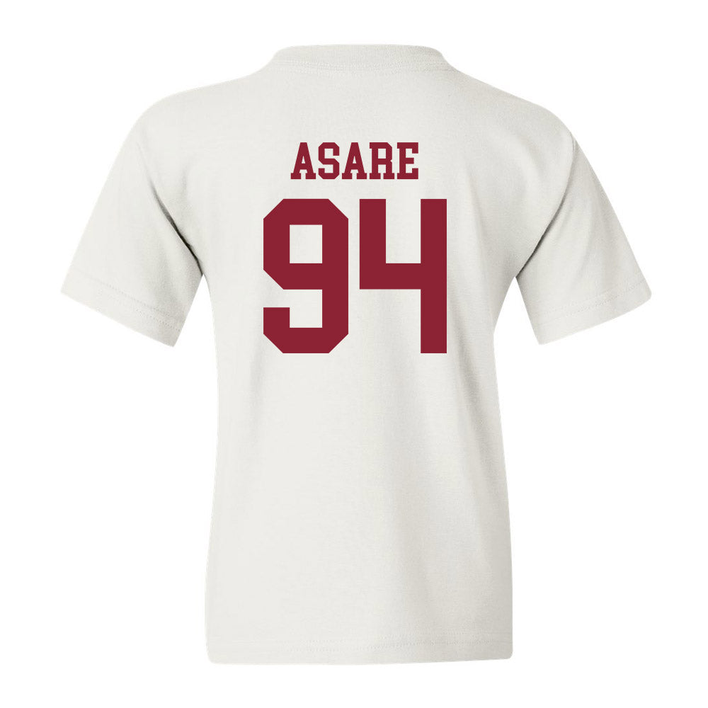 UMass - NCAA Football : Kofi Asare - Uniform White Shersey Youth T-Shirt