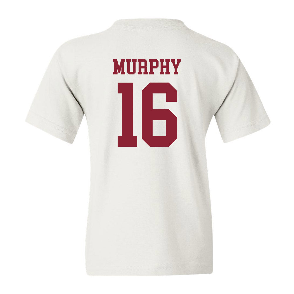 UMass - NCAA Football : Jaylen Murphy - Uniform White Shersey Youth T-Shirt